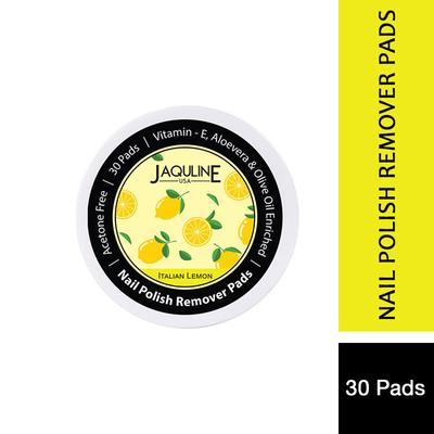Jaquline USA Nail Polish Remover Pads Italian Lemon (Pack of 30) 1's - Nail Polish Remover