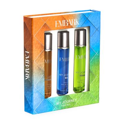 EMBARK My Journey Giftset 15ml - Rajasthan + Goa+ Kerala 45 ml - Perfumes (Edt/Edp)