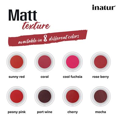Inatur Lip and Cheek Tint - Rose Berry 4 gm - Lip Stains & Tints