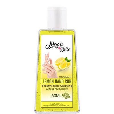 Mirah Belle - Lemon Hand Rub Sanitizer (72.9% Alcohol) - FDA Approved 50 ml - Hand Sanitizer