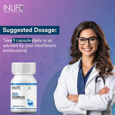 INLIFE Chelated Zinc Complex Veg Capsules 120's - Calcium And Minerals