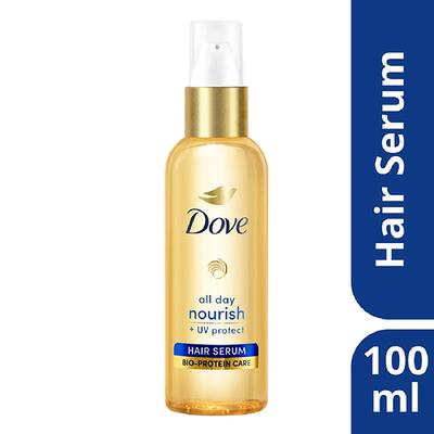 Dove All Day Nourish + UV Protect Hair Serum for All Hair Types With Bio Protein Care 100 ml - Hair Serums