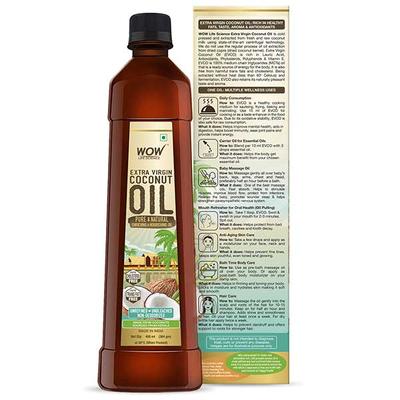 WOW Life Science Extra Virgin Coconut Oil 400 ml - Vital Health