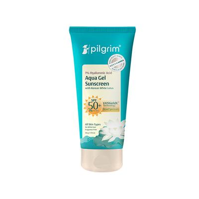 Pilgrim 1% Hyaluronic Acid Sunscreen Gel SPF 50 PA+++ 50 gm - Face Sunscreen