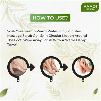Vaadi Herbals Foot Scrub With Fenugreek And Lemongrass Oil 500 gm - Foot Scrubs