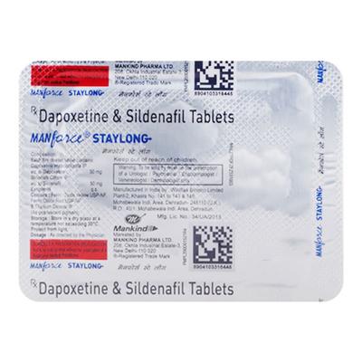 MANFORCE STAYLONG Tablet 4's - Impotence/Erectile Dysfunction (Ed)