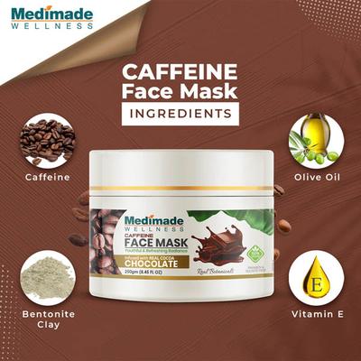 Medimade Caffeine Face Mask (Pack of 2) 1's - Masks & Peels