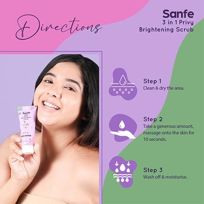 Sanfe 3 in 1 Brightening Scrub 50 gm - Scrubs & Exfoliants
