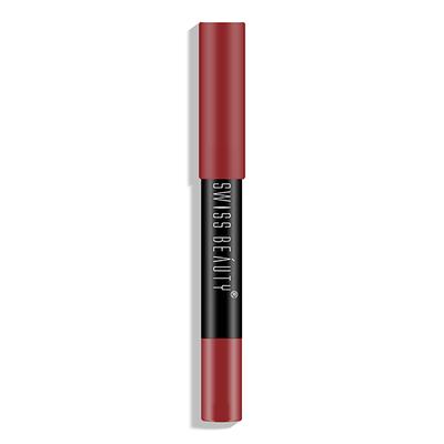 Swiss Beauty Stay On Lip Crayon - ( 2 Smoke Red) 3.5gm - Lipsticks