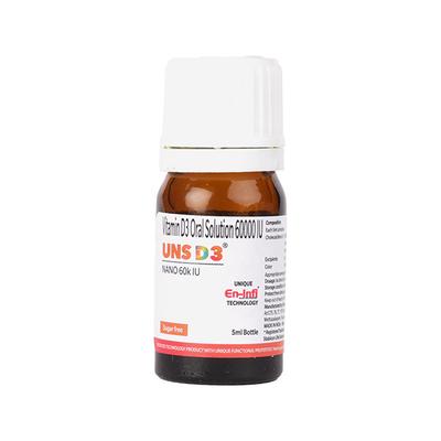 UNS D3 NANO 60K IU SUGAR FREE Oral Solution 5ml - Supplements-Vit