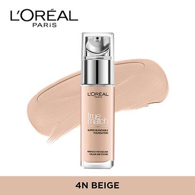 L'Oreal Paris True Match Super Blendable Liquid Foundation Beige 4N 30 Gm - Foundation