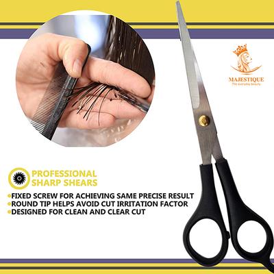 Majestique Multi Use Salon Scissor, Comfort Grip Sharp Scissors for Office Home - Multicolor 1's - Multi-Stylers