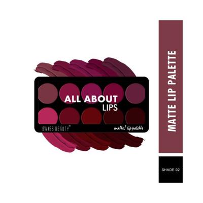 Swiss Beauty Matte Lip Palette - (Shade-2) 12 gm - Lipsticks