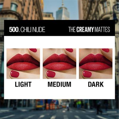 Maybelline New York Color Sensational Creamy Matte Lipstick - Chilli Nude 3.9 Gm - Lipsticks