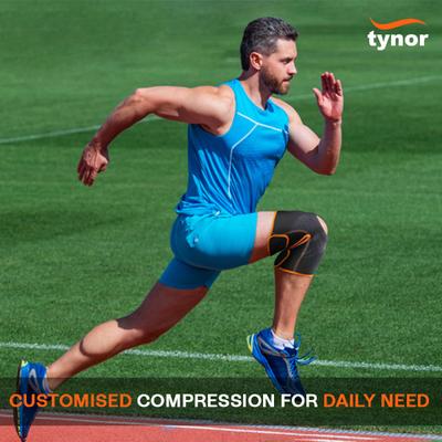 Tynor Knee Wrap (Neoprene) (UN) - Black & Orange - Knee/Leg Supports
