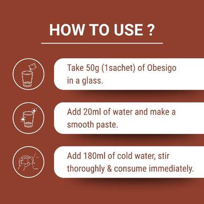 Obesigo Premium Chocolate Powder 350 gm - Weight Loss