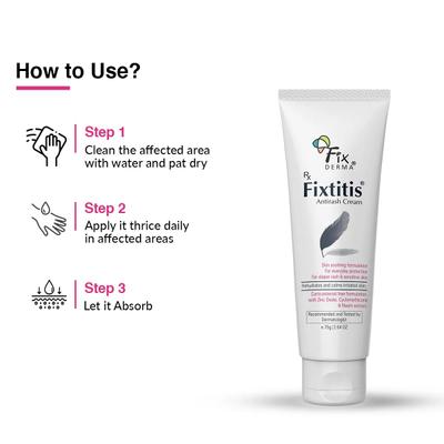 Fixderma Fixtitis Anti Rash Cream 75 g - Face Creams