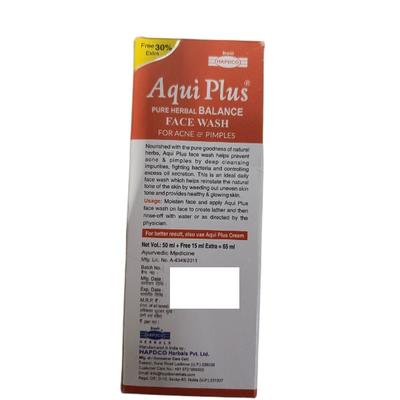 Hapdco Aqui Plus Face Wash 50 ml + Free 15 ml - Face Wash & Cleansers
