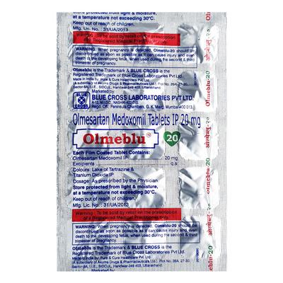 Olmeblu 20mg Tablet 15'S - Hypertension-Ang