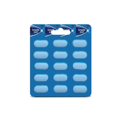 CROCIN ADVANCE 650 Tablet 15's - Fever-Ana