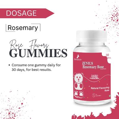 Zenius Rosemary Rose Gummies 30's - Hair & Skin
