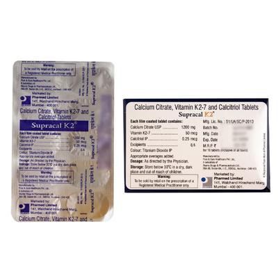 Supracal K2 Tablet 10'S - Supplements-Cal