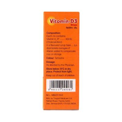 Vitomin D3 Drops 30ml - Supplements-Vit