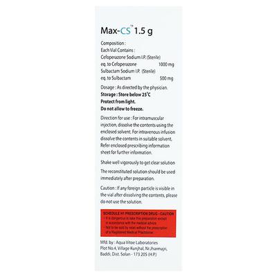 MAX CS 1.5 Injection 1's - Bacterial Infections-Cep