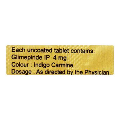 Diapride 4mg Tablet 10'S - Diabetes-Ant