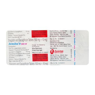 ZENSITA D 100/10 Tablet 10's - Diabetes-Ant