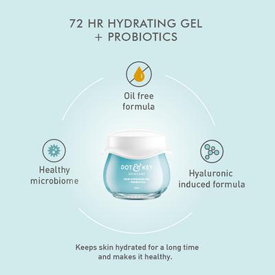 Dot & Key 72 Hr Hydrating Gel + Probiotics 60 ml - Face Moisturizers