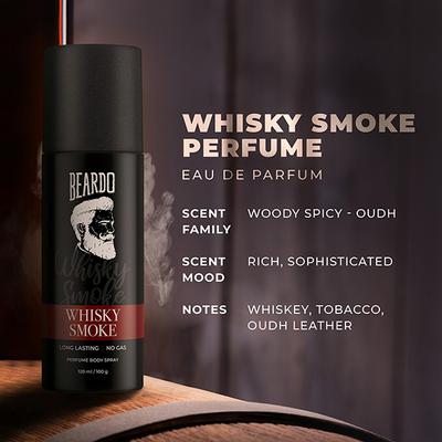 Beardo Whisky Smoke 120 Ml and Bourbon 150 Ml Body Spray Long Lasting Deo Sprays Combo - For Men 1's - Men Deodorants/Roll-Ons