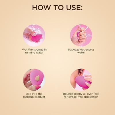 Bronson Professional Peach beauty blender makeup sponge 1's - Sponges & Applicators