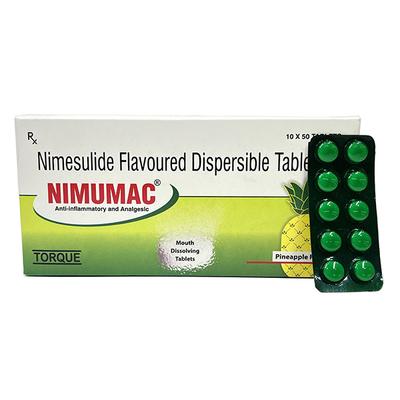 NIMUMAC PINEAPPLE FLAVOURED MOUTH DISSOLVING Tablet 10's - Pain relief-Nsa
