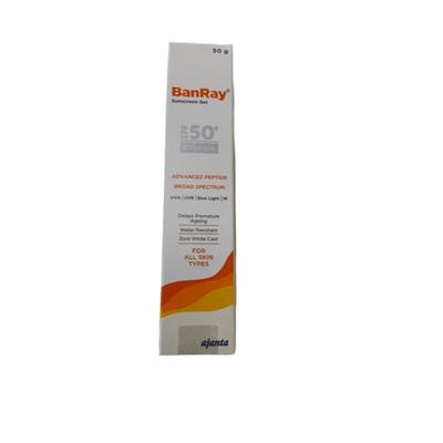 Banray SPF 50+ PA+++ Sunscreen Gel For All Skin Type 50 g - Face Sunscreen