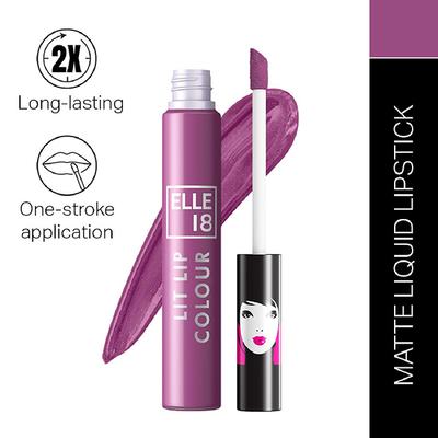 Elle 18 Liquid Lip Color, Purple Berry 5.6 ml - Liquid Lipsticks