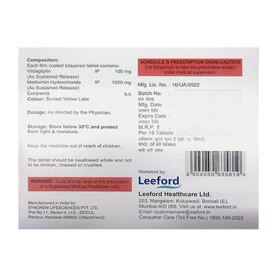 DEBIGLIP 100 M SR FORTE Tablet 15's - Diabetes-Ant