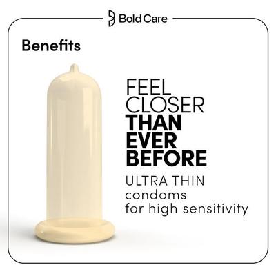 Bold Care 404 by Bold Care Ultra Thin - Vanilla Flavored Condoms (Pack of 3 x 10) - Plain/Flavoured Condoms
