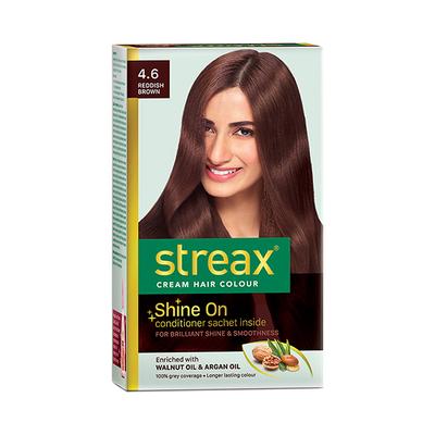 Streax Hair Colour - Reddish Brown (70gm+50ml) 1's - Crème