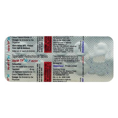 Vorth TP 50mg Tablet 10'S - Pain relief-Ana