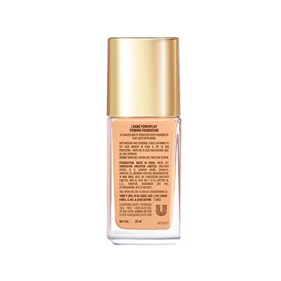 Lakme 9to5 Powerplay Priming Foundation, Built in Primer, SPF 20, Warm Creme, 25 ml - Foundation