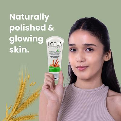Lotus Herbals WhiteGlow Oatmeal & Yogurt Skin Whitening Scrub - 100 gm - Scrubs & Exfoliants