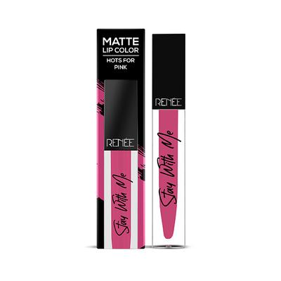 RENEE Stay With Me Matte Lip Color - Hots For Pink 5 ml - Liquid Lipsticks