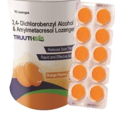 Truuthsils Lozenges - Medicated Orange 10's - Sore Throat Lozenges