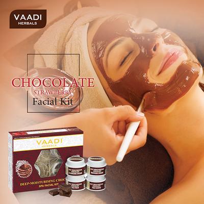 Deep-Moisturising Chocolate SPA Facial Kit with Strawberry Extract 70 gm - Facial Kits