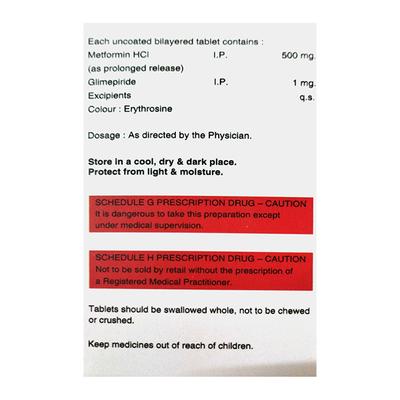 GLIMISCORE M1 Tablet 10's - Diabetes-Ant