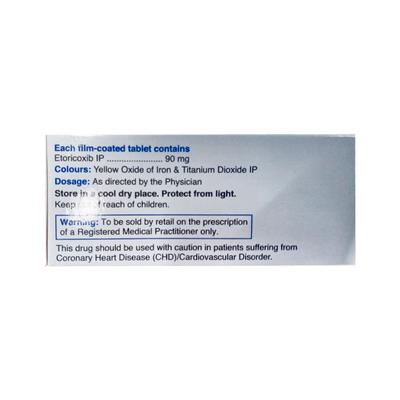 Etozox 90mg Tablet 10'S - Pain relief-Nsa