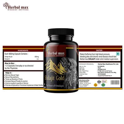 Herbal Max Shilajit Gold 800 mg Capsule 30's - Sexual Care