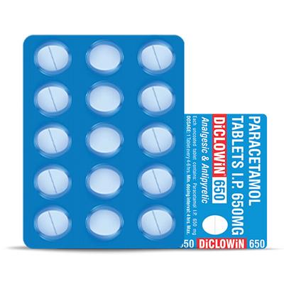 DICLOWIN 650 Tablet 15's - Fever-Ana