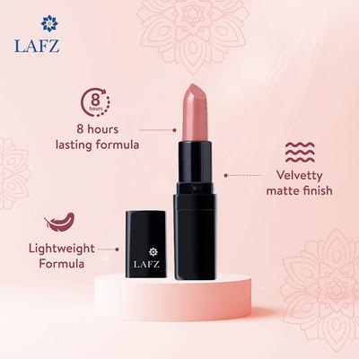 Lafz Velvet Matte Lipstick, Sheer Mauve 4.5 gm - Lipsticks